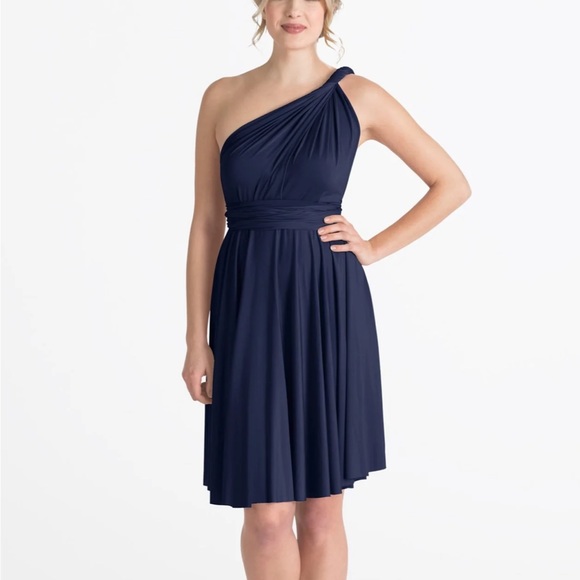 Henkaa Sakura Midi Infinity Dress in Navy - Picture 3 of 3